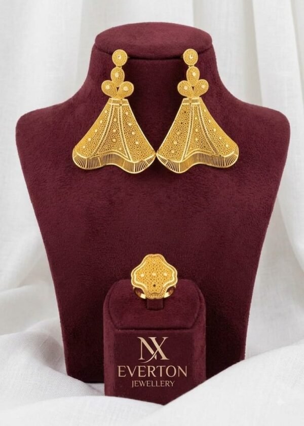 Gold Plated Earring & Ring Set