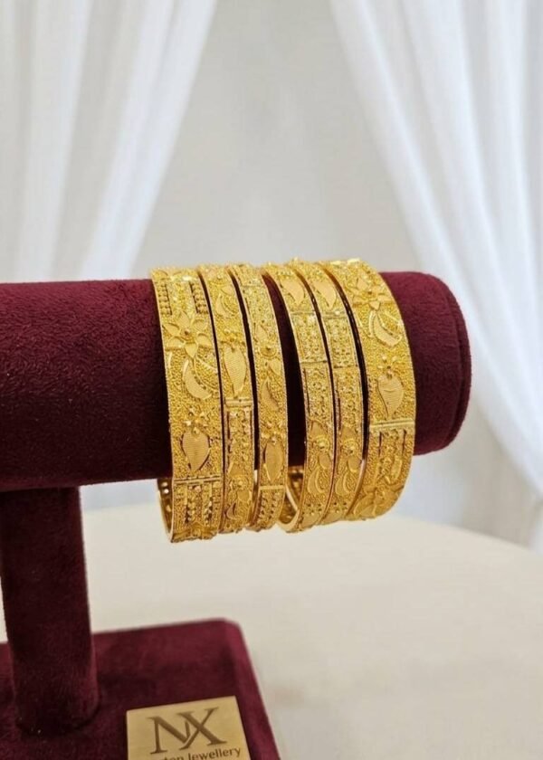 5 Gram Gold Plated Bangle Set (Pack of 6)