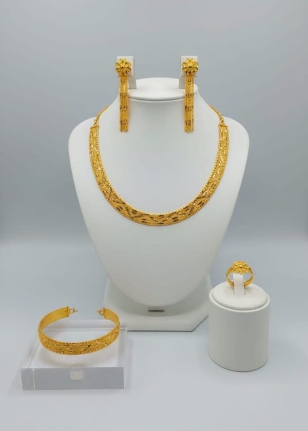 2 Gram Gold Plated African Dubai Style Textured