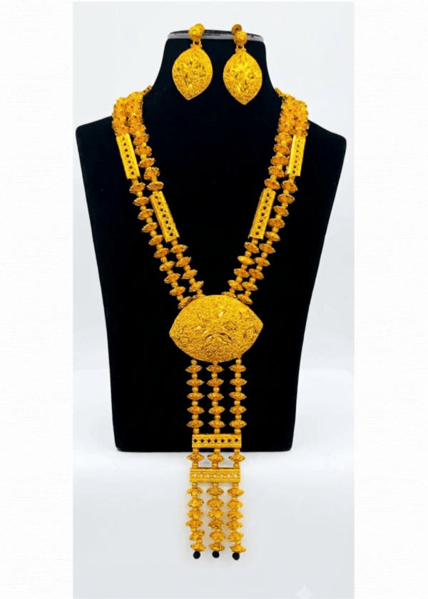 Nglam Traditional Layered Gold Plated Necklace