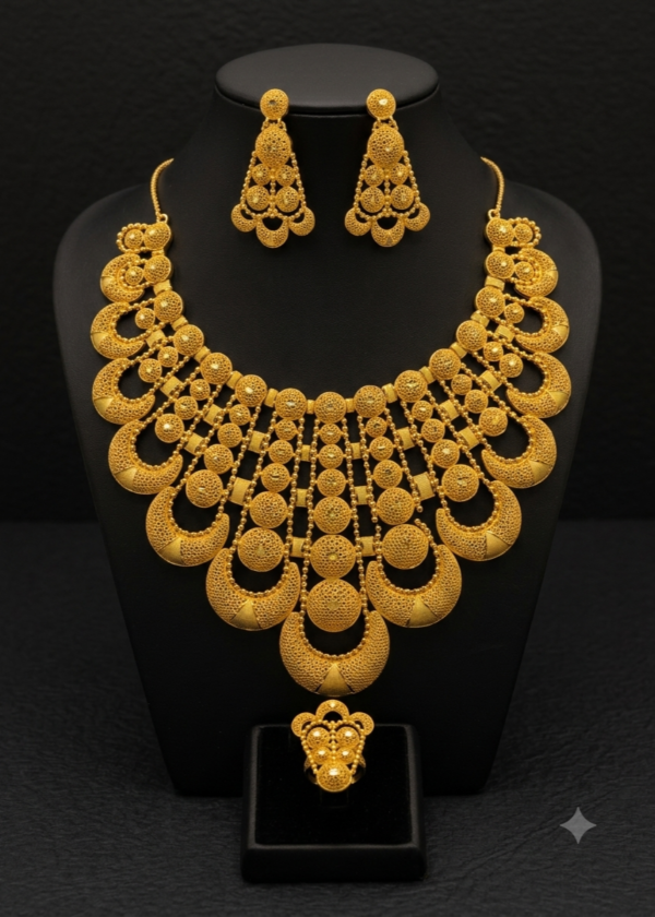 5GRAM GOLD AFRICAN BIG NACKLACE SET