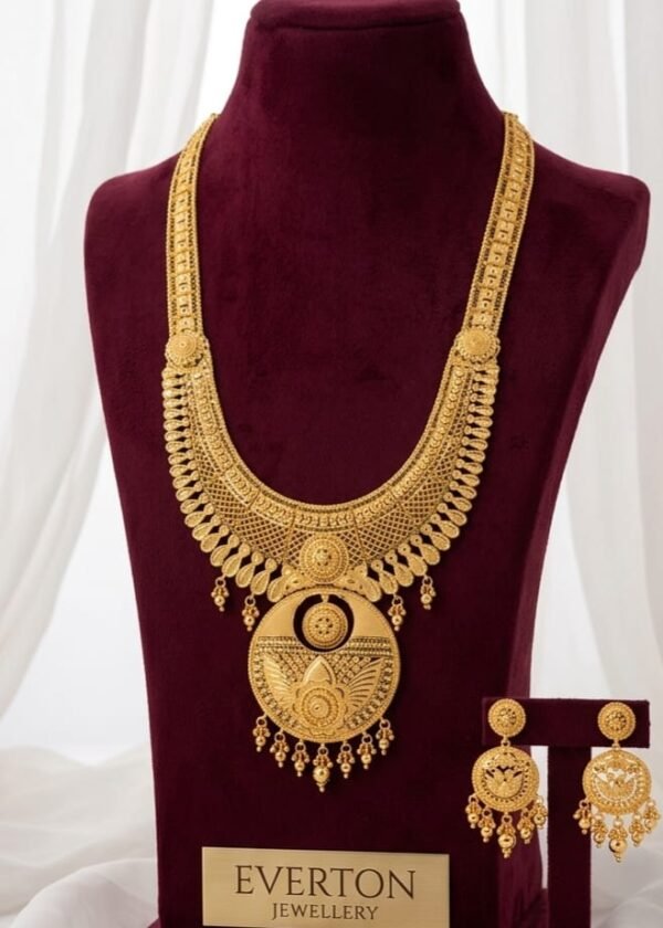 22K GOLD PLATED TRADITIONAL NECKLACE SET