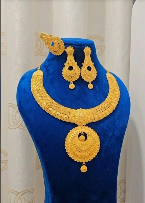 TRADITIONAL AFRICAN WEDDING 22K GOLD PLATED NECKLACE SET
