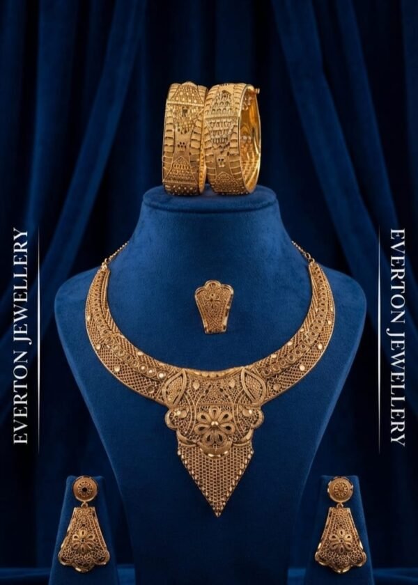 5GRAM GOLD PLATED NECKLACE SET WITH BRACELET
