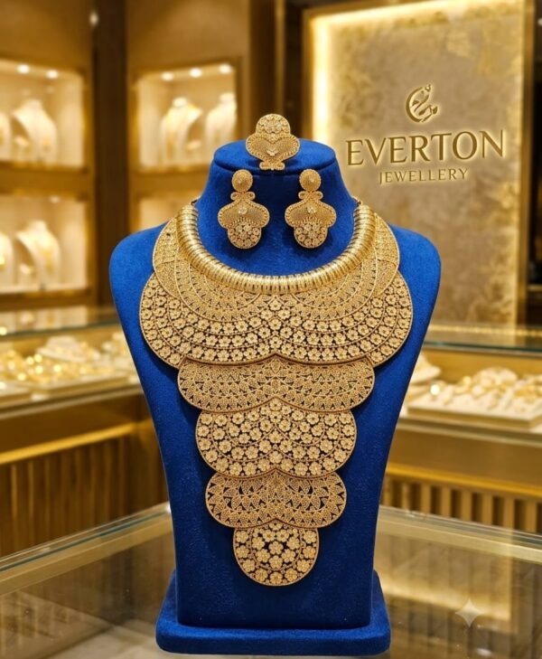 22K GOLD PLATED YORUBA HERITAGE NECKLACE SET