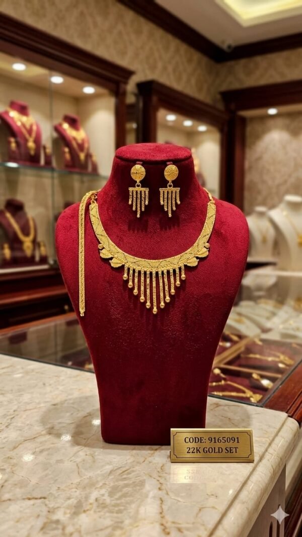 22K VIORA GOLD NECKLACE SET