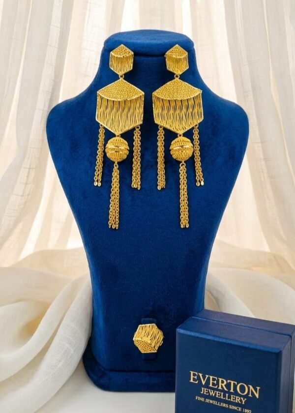 Kalahari Sunburst Golden Earrings