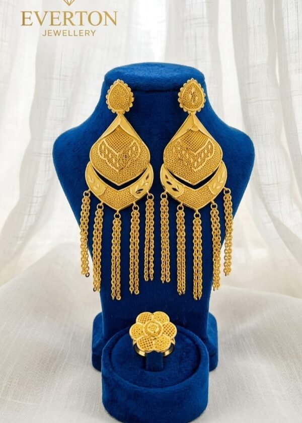 Serengeti Gold Hoops Earrings