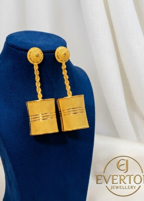 African tribal gold plated Earrings