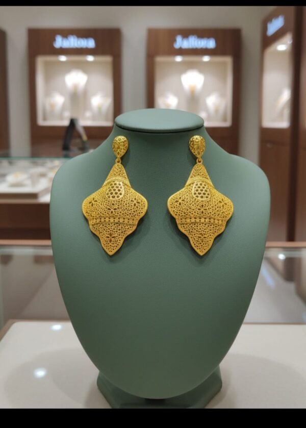 Golden Aura Statement Earrings (gold plated )