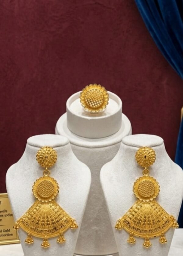 Golden Heritage Earrings ( 22k,5g Gold Plated )