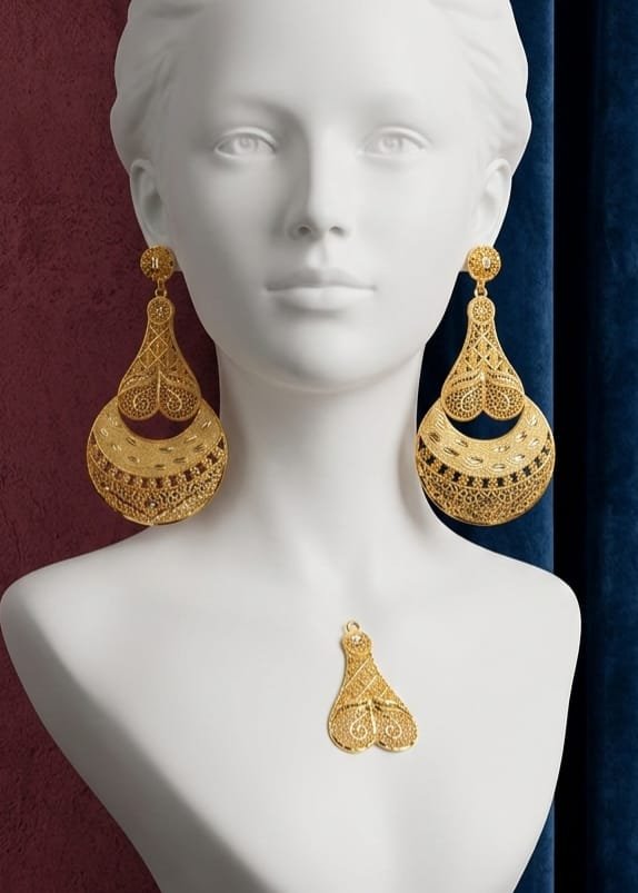 The African Gold Plated Earrings