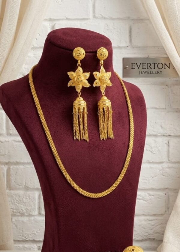 Afro Royal Earring & Chain Necklace set