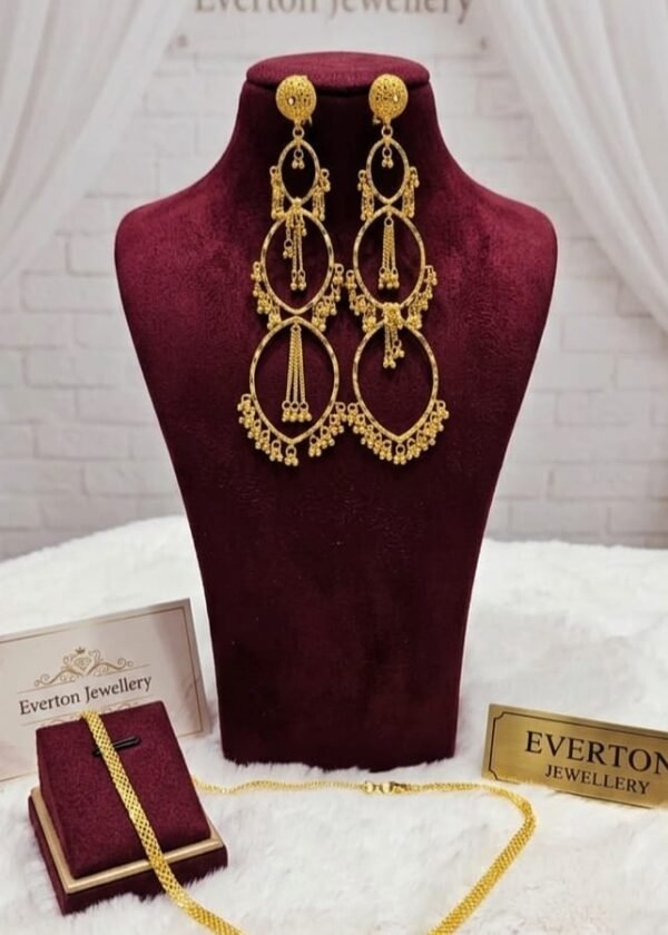 Tribal Majesty Earrings & Matching Chain Set
