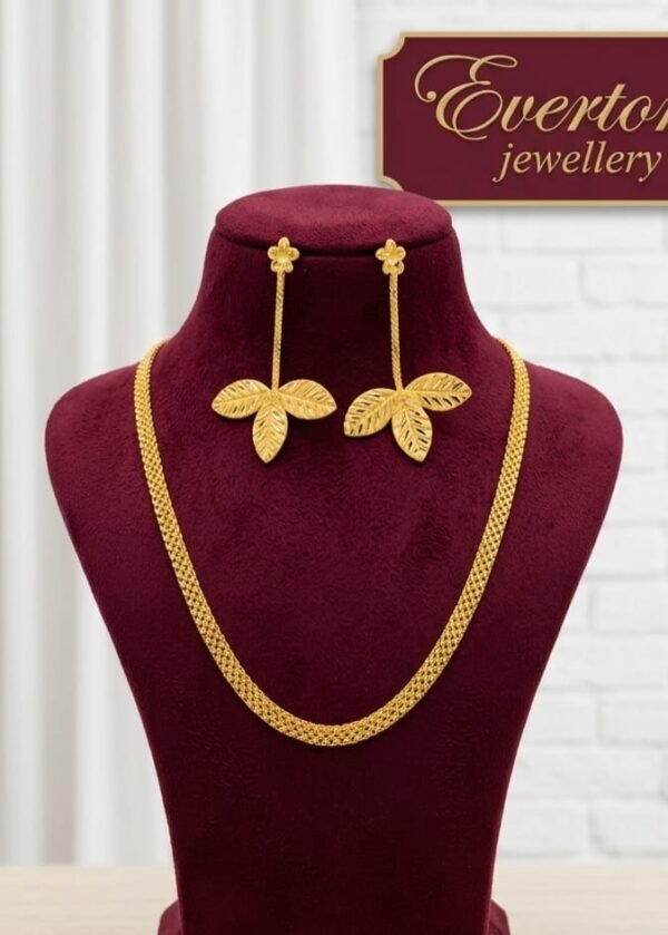 African Glow Earrings with Matching Chain
