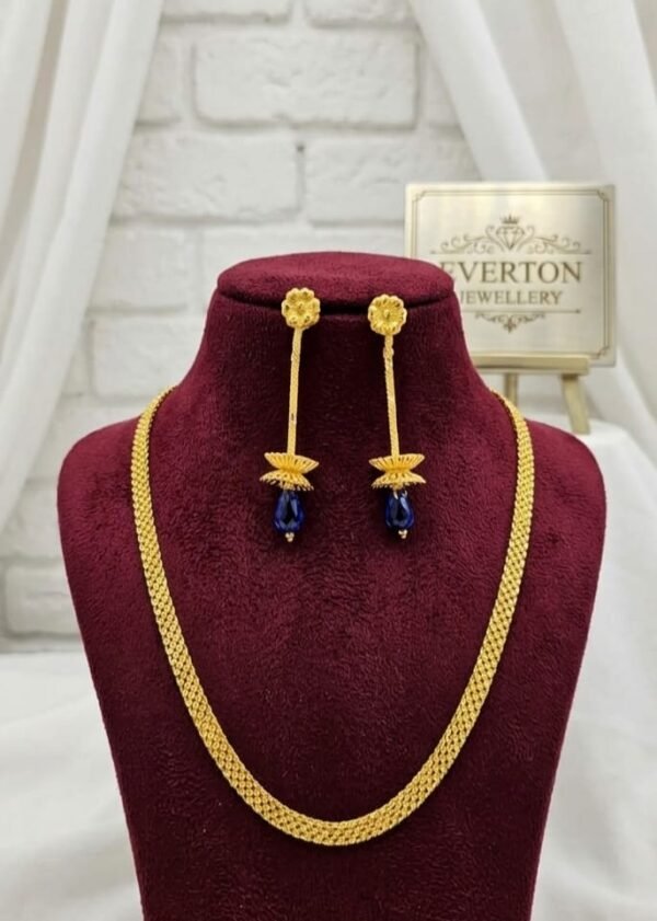 Amara Gold Earrings & Chain Set