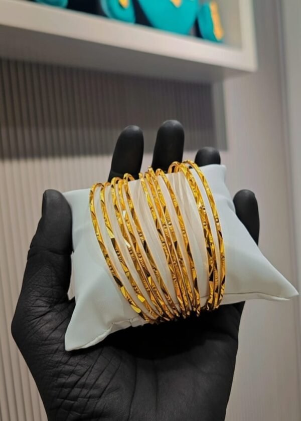 African gold plated Bangles